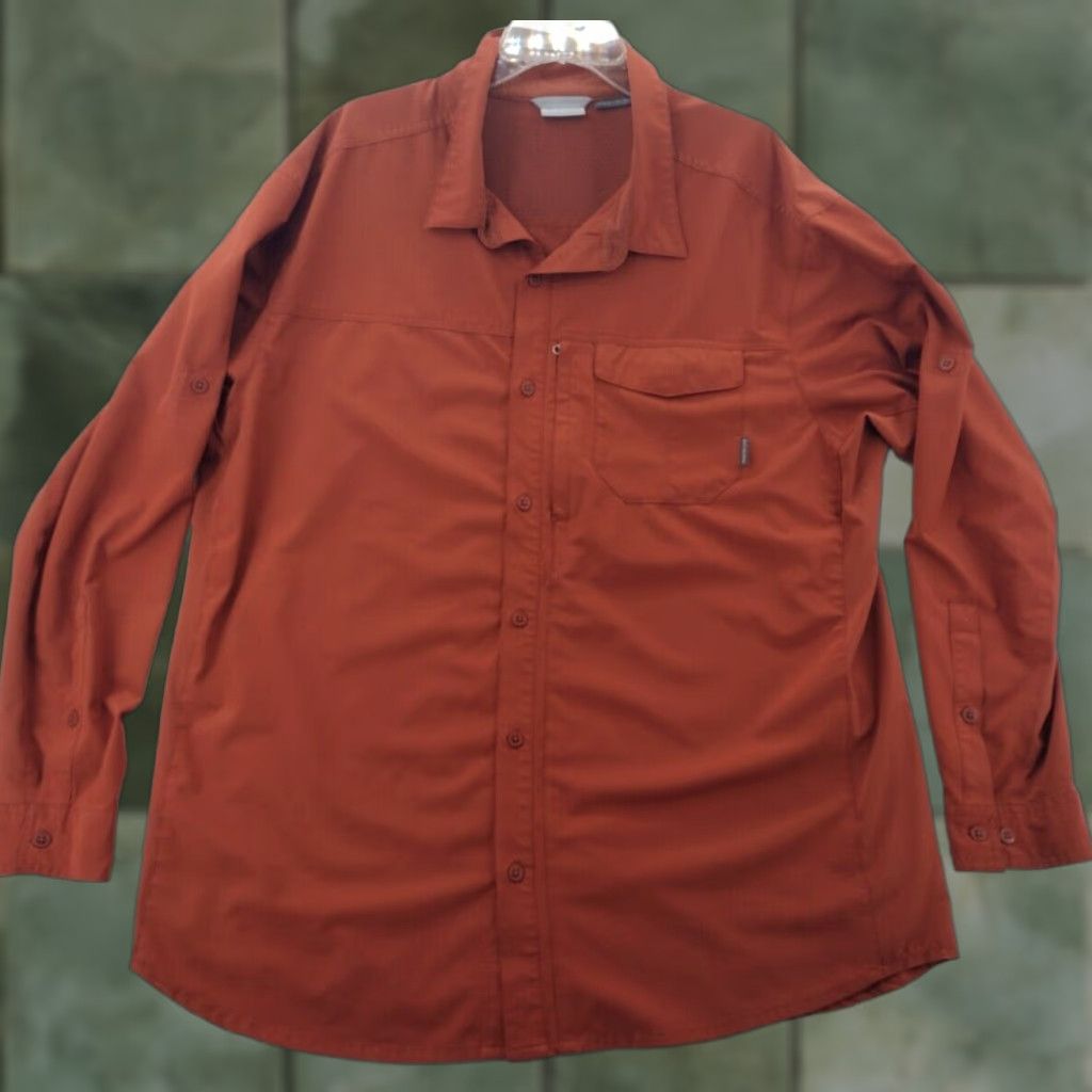 Vintage Columbia Shirt Mens Medium Red Button-Front Fishing Pockets Lightweight Polyester Size US M / EU 48-50 / 2 - 1 Thumbnail