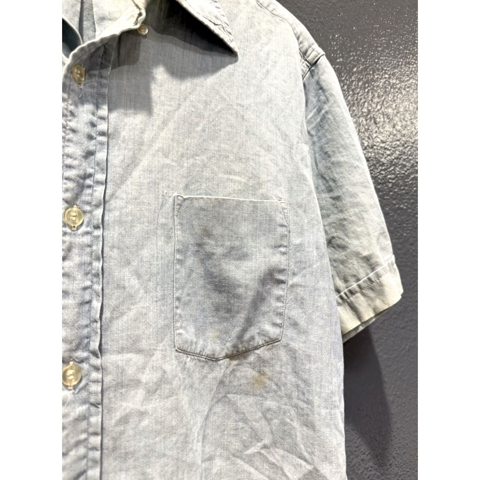 Vintage VINTAGE Golden Vee Cotton Chambray Button Up Polo Shirt Adult Medium Size US M / EU 48-50 / 2 - 4 Thumbnail