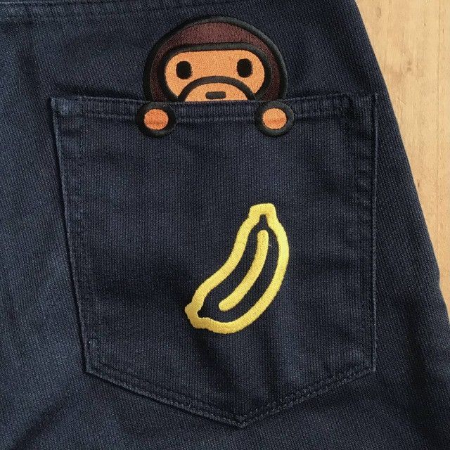 Bape BAPE Milo Embroidered Shorts Navy a bathing ape NIGO ★size M Size US 32 / EU 48 - 4 Thumbnail