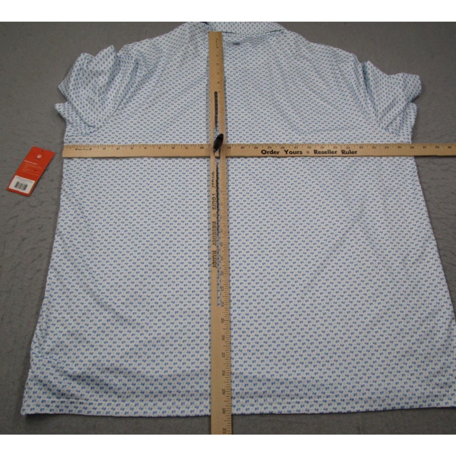 CO Coral Golf Co Polo Shirt Mens 2XL Blue Short Sleeve Polo Performance UPF 40 Moisture Wicking Quick Dry UV 40 Geometric AOP Golf Casual Workwear Size US XXL / EU 58 / 5 - 6 Thumbnail