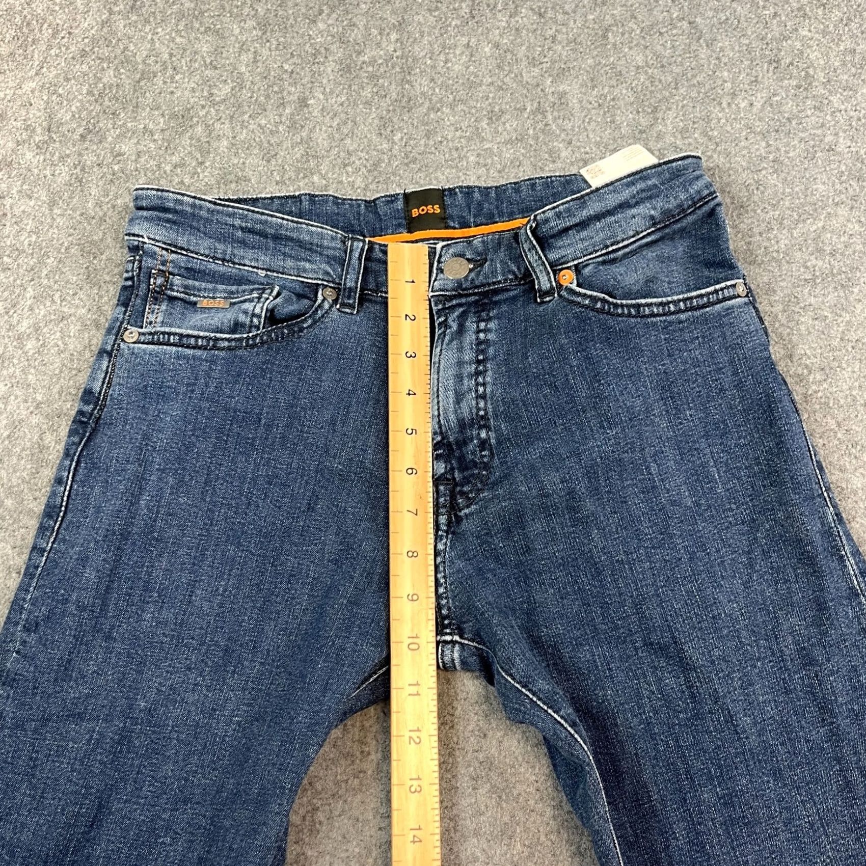 Hugo Boss HUGO BOSS Jeans Tapered Men 32 Regular Stretch 5-Pocket Denim Blue Maine Mid Wash Cotton Polyester Elastan Size US 32 / EU 48 - 5 Thumbnail