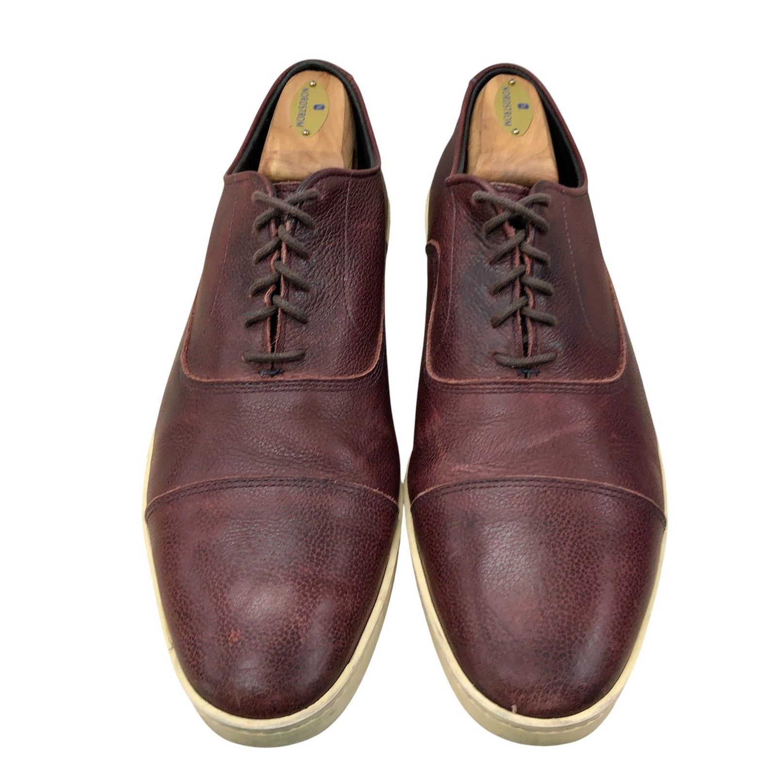 Allen Edmonds Allen Edmonds Shoes 10.5 D Brown Leather Cap Toe Sneakers Size US 10.5 / EU 43-44 - 8 Thumbnail