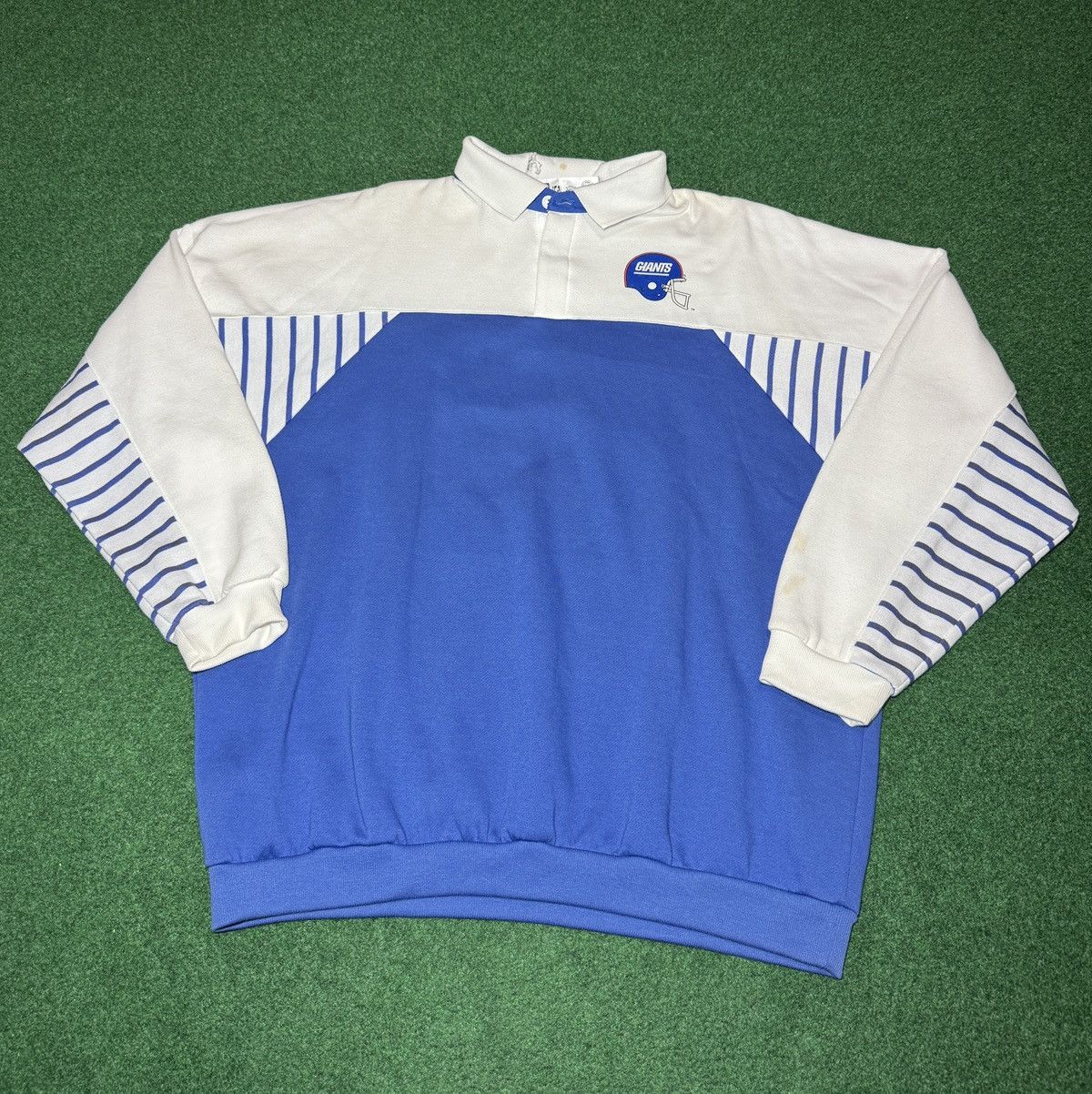 Vintage Vintage 90s New York Giants Long Sleeve Polo XL RARE NFL Size US XL / EU 56 / 4 - 1 Thumbnail
