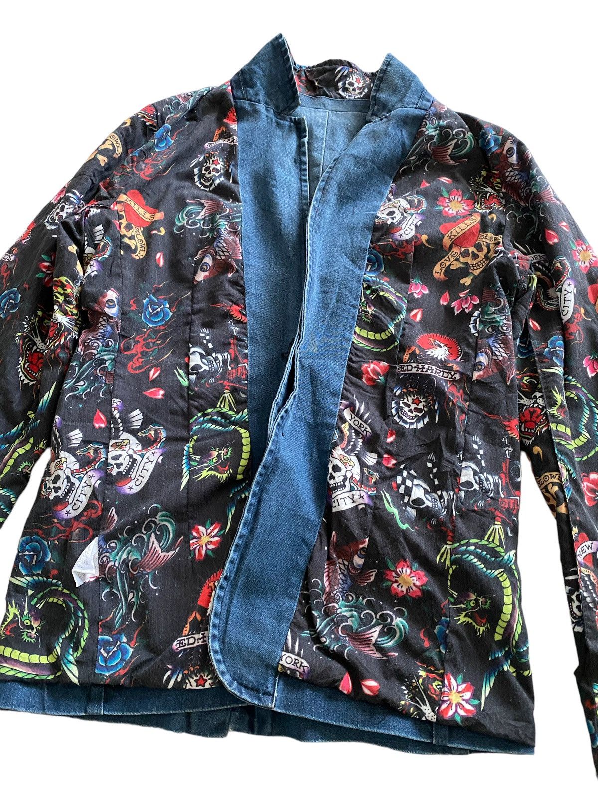 Christian Audigier Ed hardy Christian Audigier Fullprint Vintage Jacket Rare Size US S / EU 44-46 / 1 - 18 Thumbnail