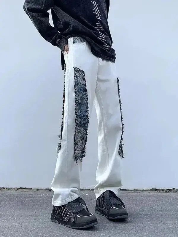 Japanese Brand Straight high street white jeans Size US 32 / EU 48 - 3 Thumbnail