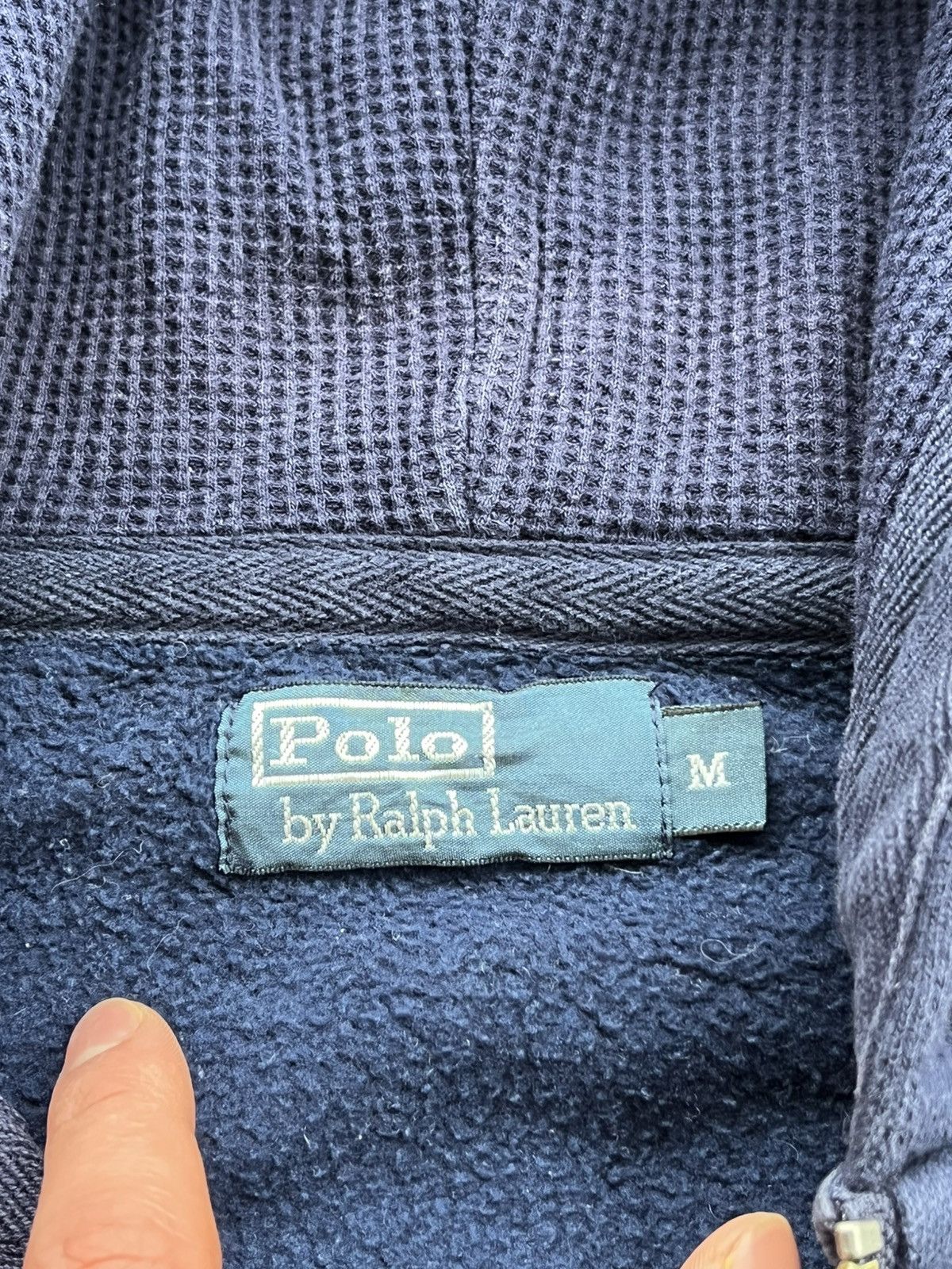 Polo Ralph Lauren × Vintage Vintage Polo Ralph Lauren Cotton Zip Up Faded Hoodie Blue Size US M / EU 48-50 / 2 - 7 Thumbnail