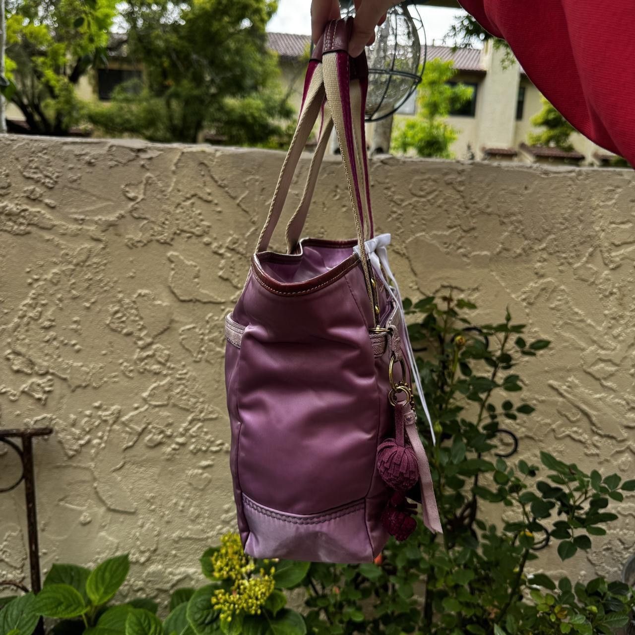Coach Coach Pinkish-Purple Satin Tote Size ONE SIZE - 4 Thumbnail