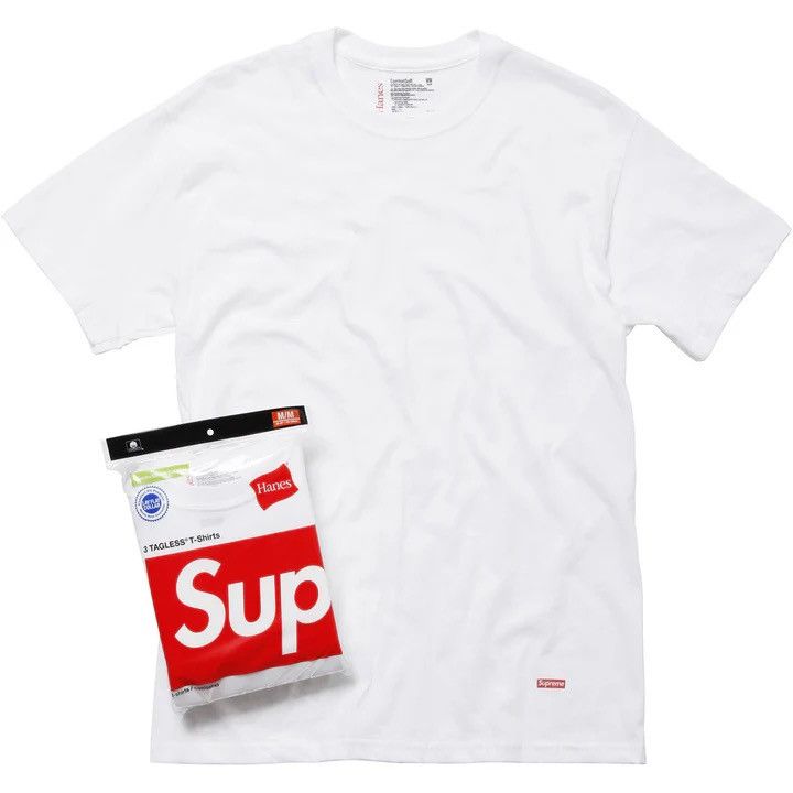 Supreme 4 Supreme Hanes Tagless Tees Size US S / EU 44-46 / 1 - 1 Thumbnail