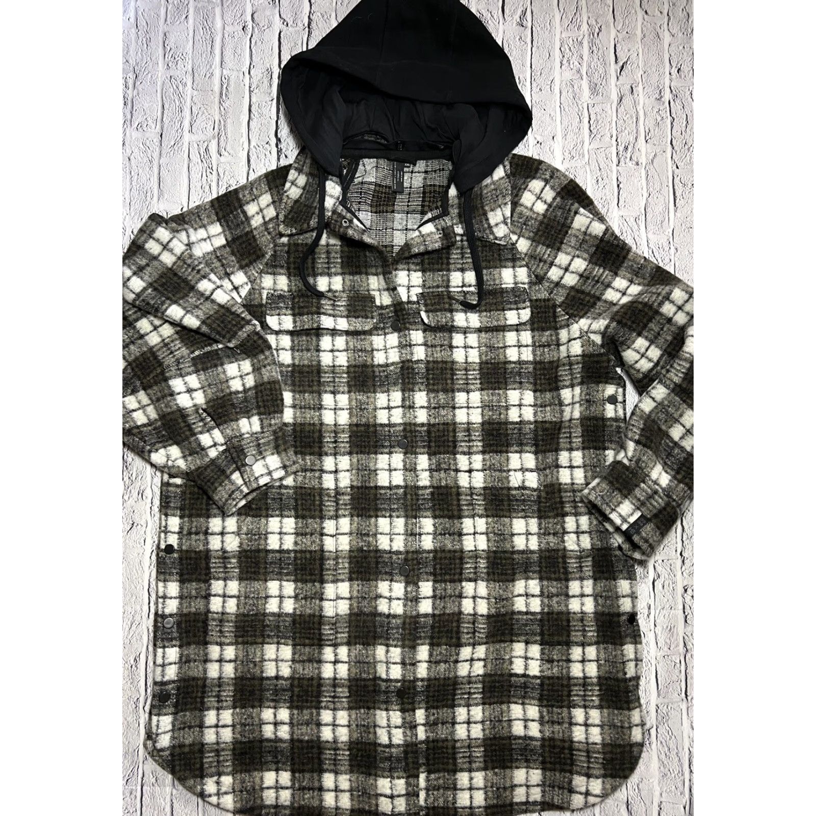 Sweaty Betty Sweaty Betty Halle Berry 2XL Plaid Oversized Flannel Hoodie Jacket Womens Size XXL / US 16-18 / IT 52-54 - 2 Thumbnail