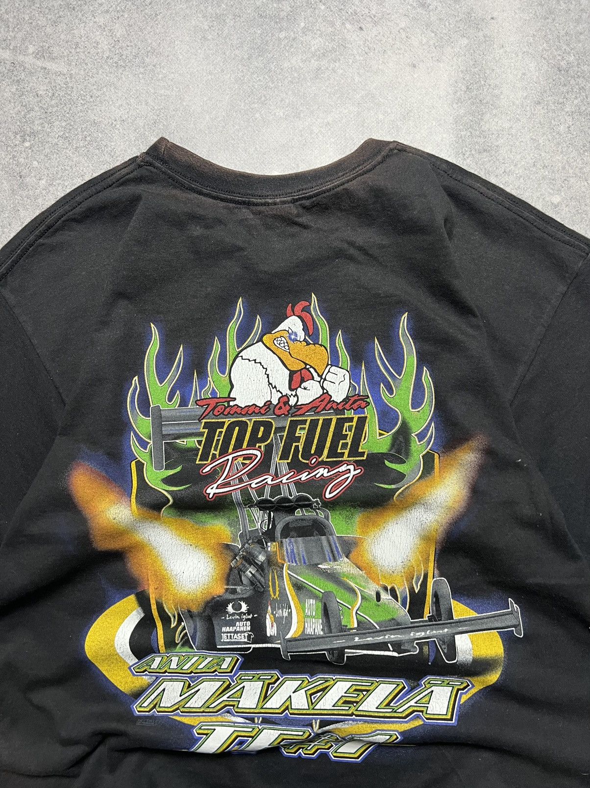 Japanese Brand Vintage Top Fuel Racing F1 Faded Mudwash Y2K Tee Shirt Size US L / EU 52-54 / 3 - 4 Thumbnail
