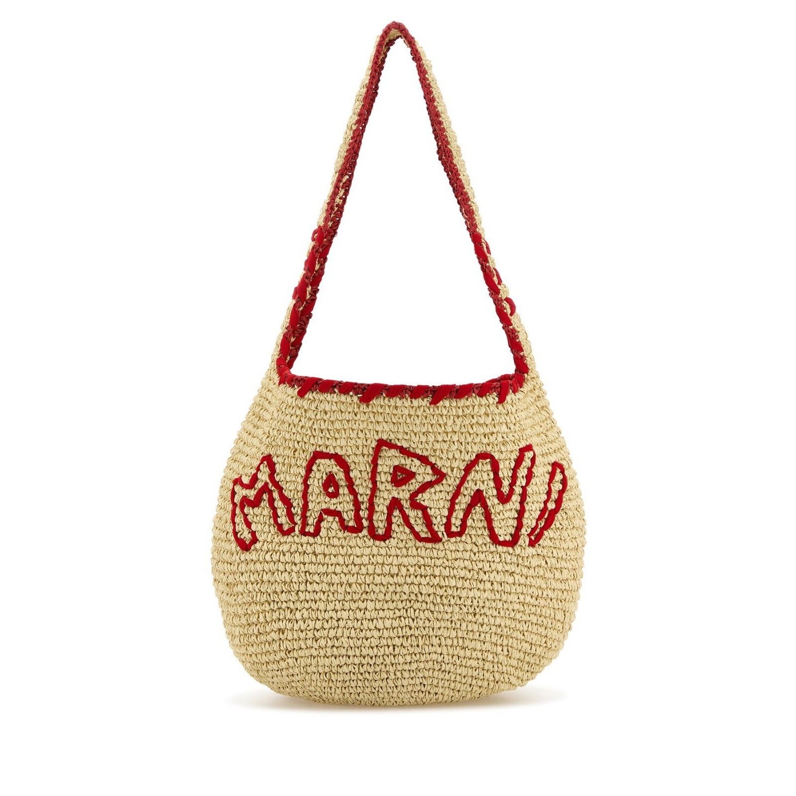Marni MARNI Natural Brown Red Raffia Shoulder Bag New & Authentic Size ONE SIZE - 1 Thumbnail