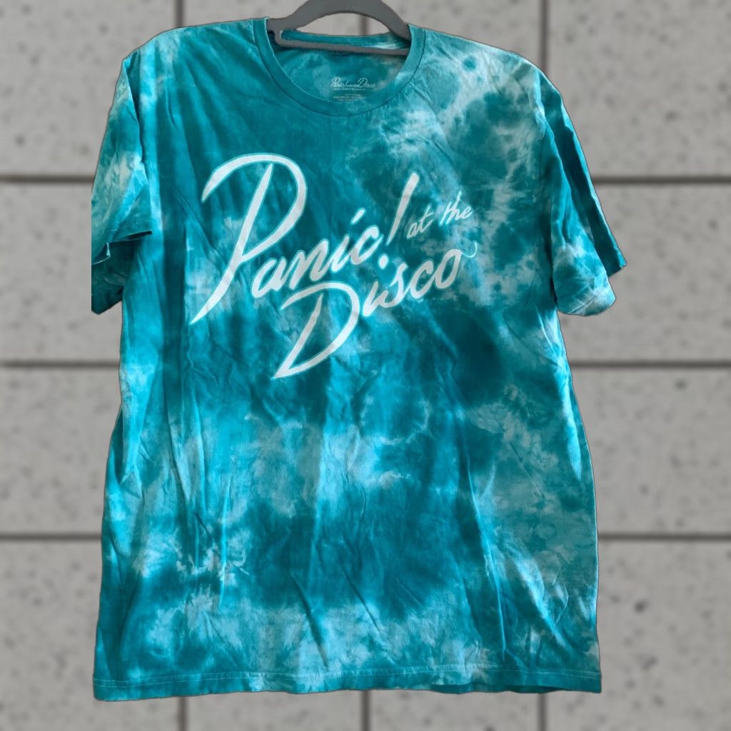 AQUA Panic At The Disco Tie Dye T Shirt Aqua Startee Mens Size Large Size US L / EU 52-54 / 3 - 1 Thumbnail