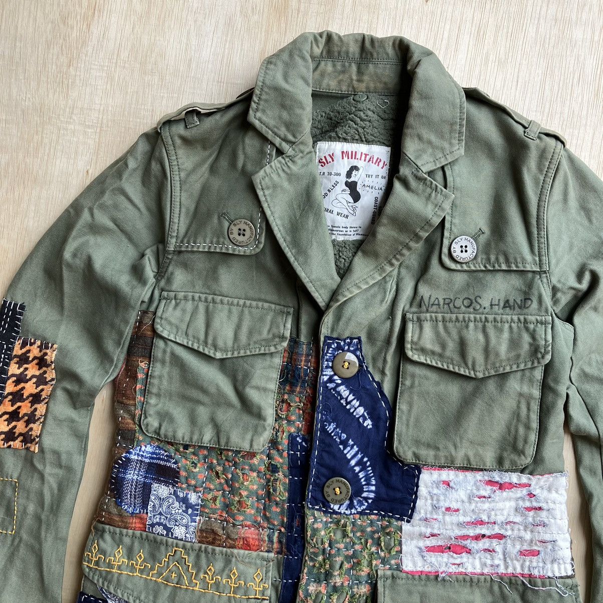 Vintage SLY MILITARY PARKA PATCH WORK Size S / US 4 / IT 40 - 2 Thumbnail