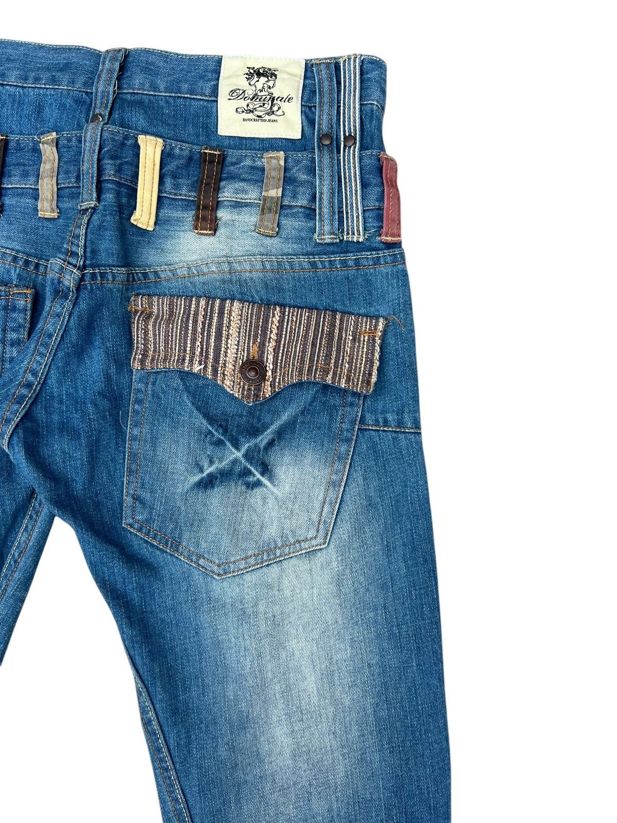 Japanese Brand Mud Wash Denim Double Waist Dominate Handcrafted Jeans Size US 30 / EU 46 - 16 Thumbnail