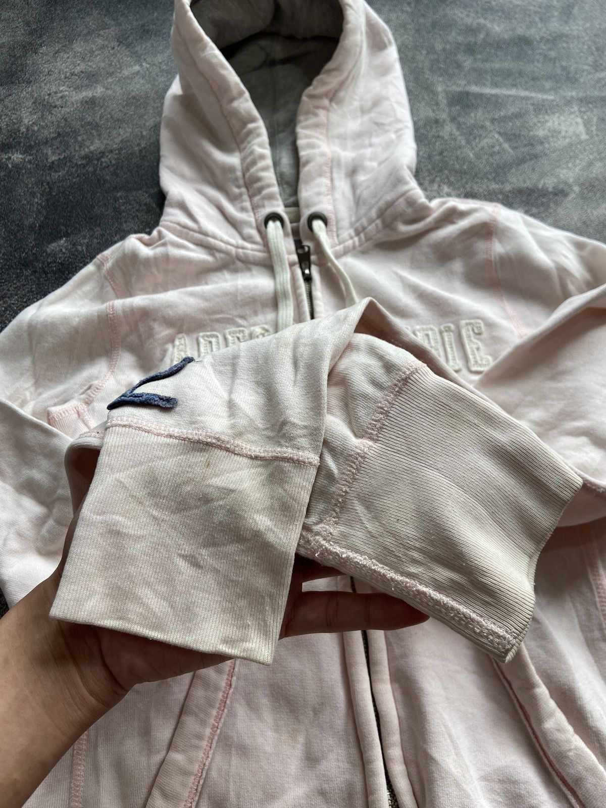 Abercrombie & Fitch Y2K Abercrombie and Fitch Cropped Hoodie Japanese LGB Style Size S / US 4 / IT 40 - 10 Thumbnail