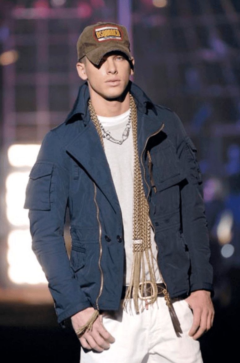 Dsquared2 AW2007 Dsquared2 Navy Asymmetrical Cargo Zip Jacket Size US M / EU 48-50 / 2 - 1 Thumbnail