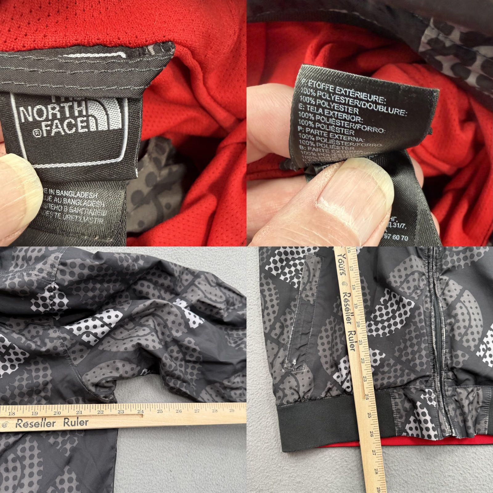 The North Face The North Face Jacket Mens Medium Gray Hooded Full Zip Lined Geometric Pattern Size US M / EU 48-50 / 2 - 8 Thumbnail