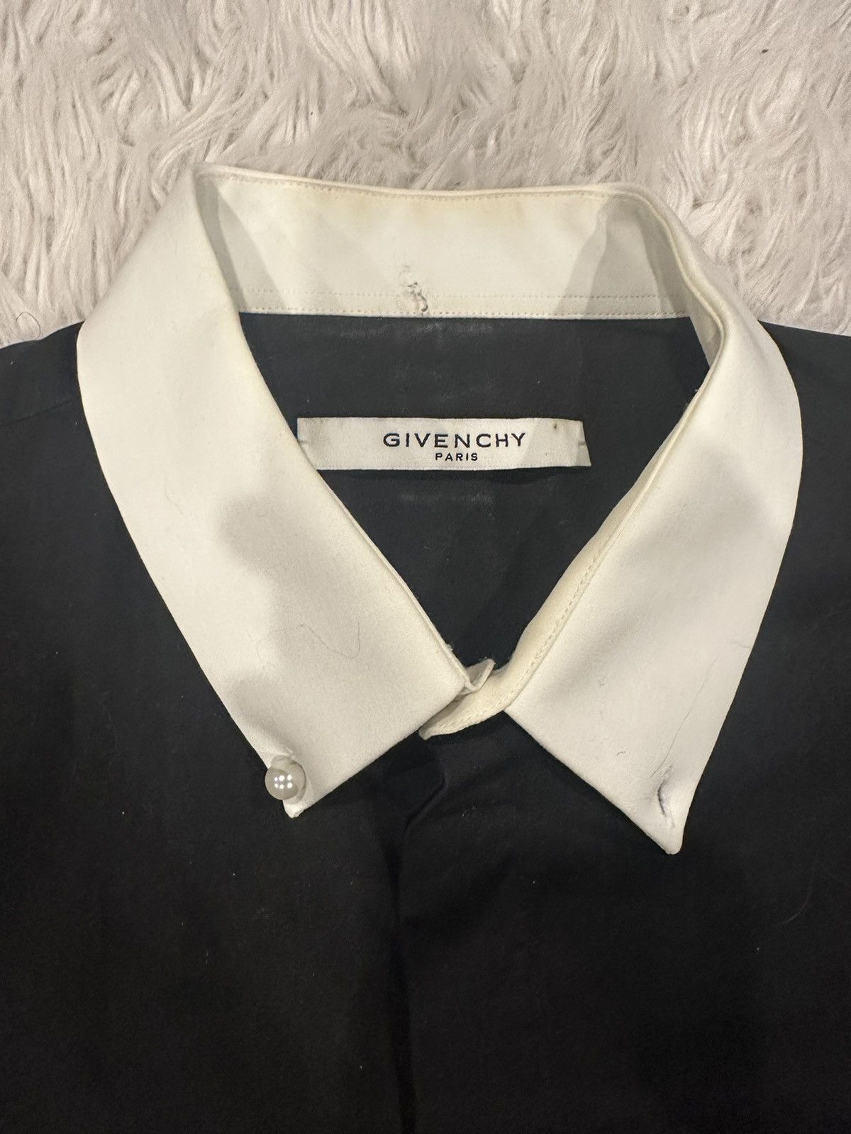 Givenchy Givenchy Mens Pearl Button Up Size US L / EU 52-54 / 3 - 2 Thumbnail