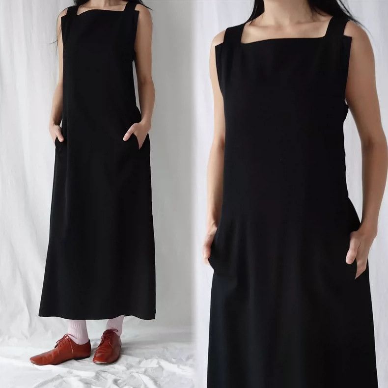 Yohji Yamamoto Yohji Yamamoto size 1 Cut square collar sleeveless dress 2 Size S / US 4 / IT 40 - 3 Thumbnail