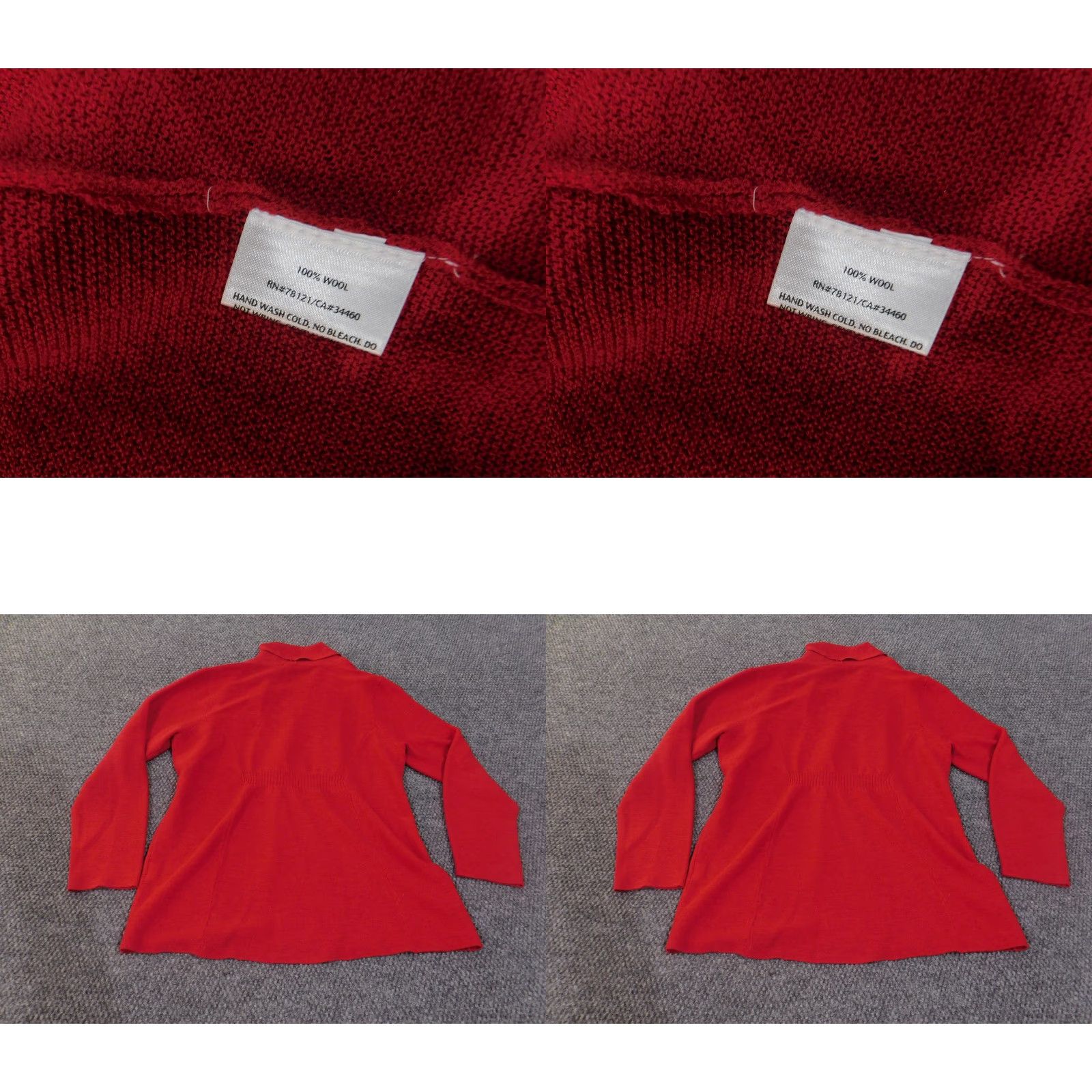 Eileen Fisher VINTAGE? No. Eileen Fisher Sweater Cardigan Wool Open Front Lightweight Red Petite Large Bell Sleeve Womens Size L / US 10 / IT 46 - 9 Thumbnail