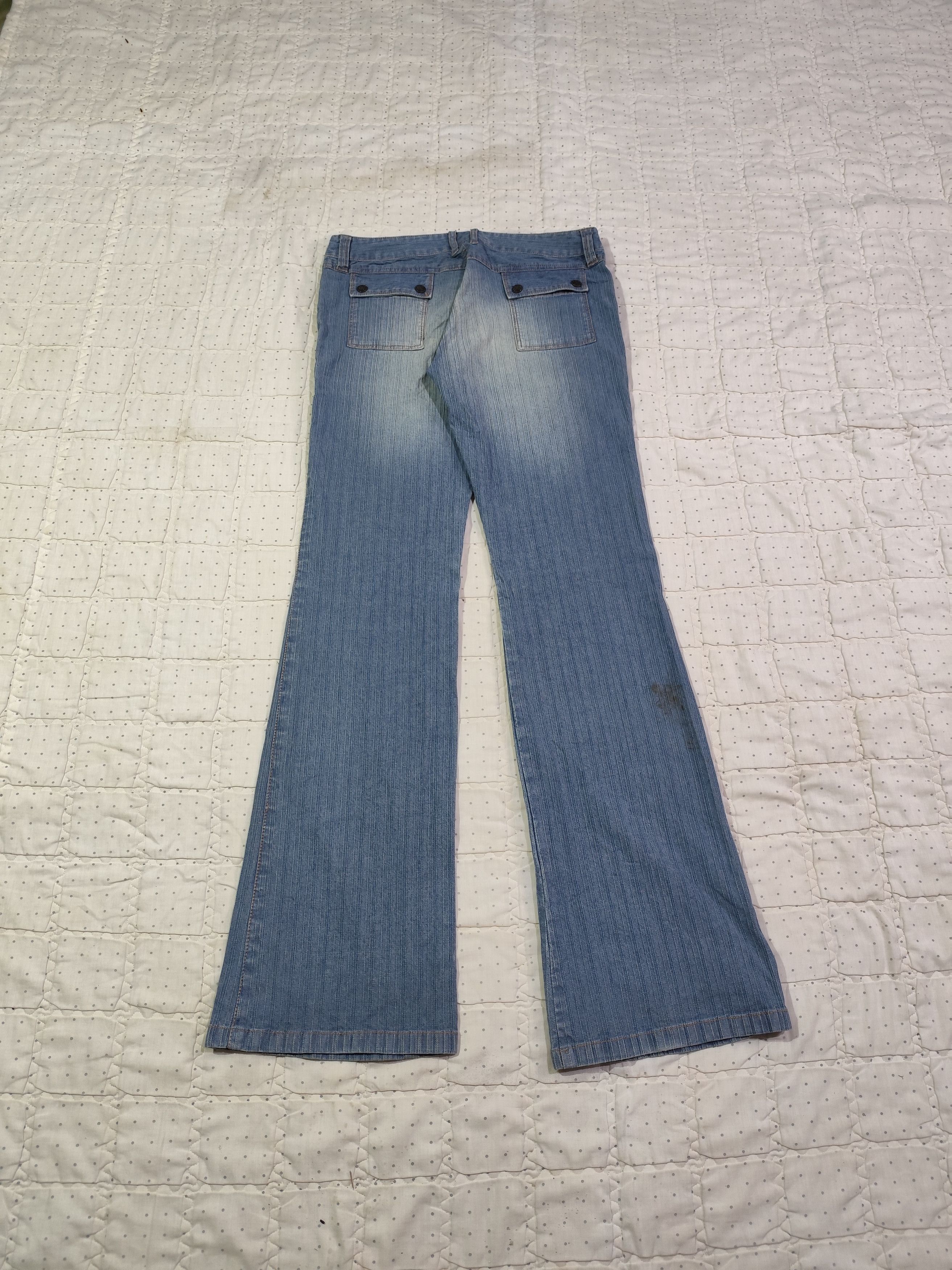 Issey Miyake × Japanese Brand Vintage Elle Planete Flare Denim J024 Size 30" / US 8 / IT 44 - 10 Thumbnail