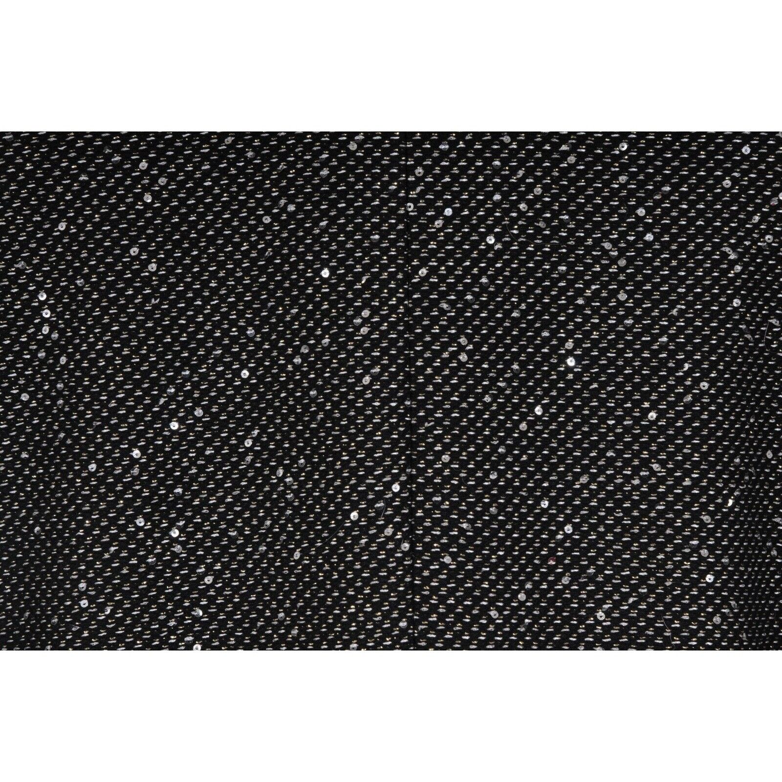 Saint Laurent Paris Single Breasted Sequin Overcoat Silver Black Coat Size US L / EU 52-54 / 3 - 10 Thumbnail