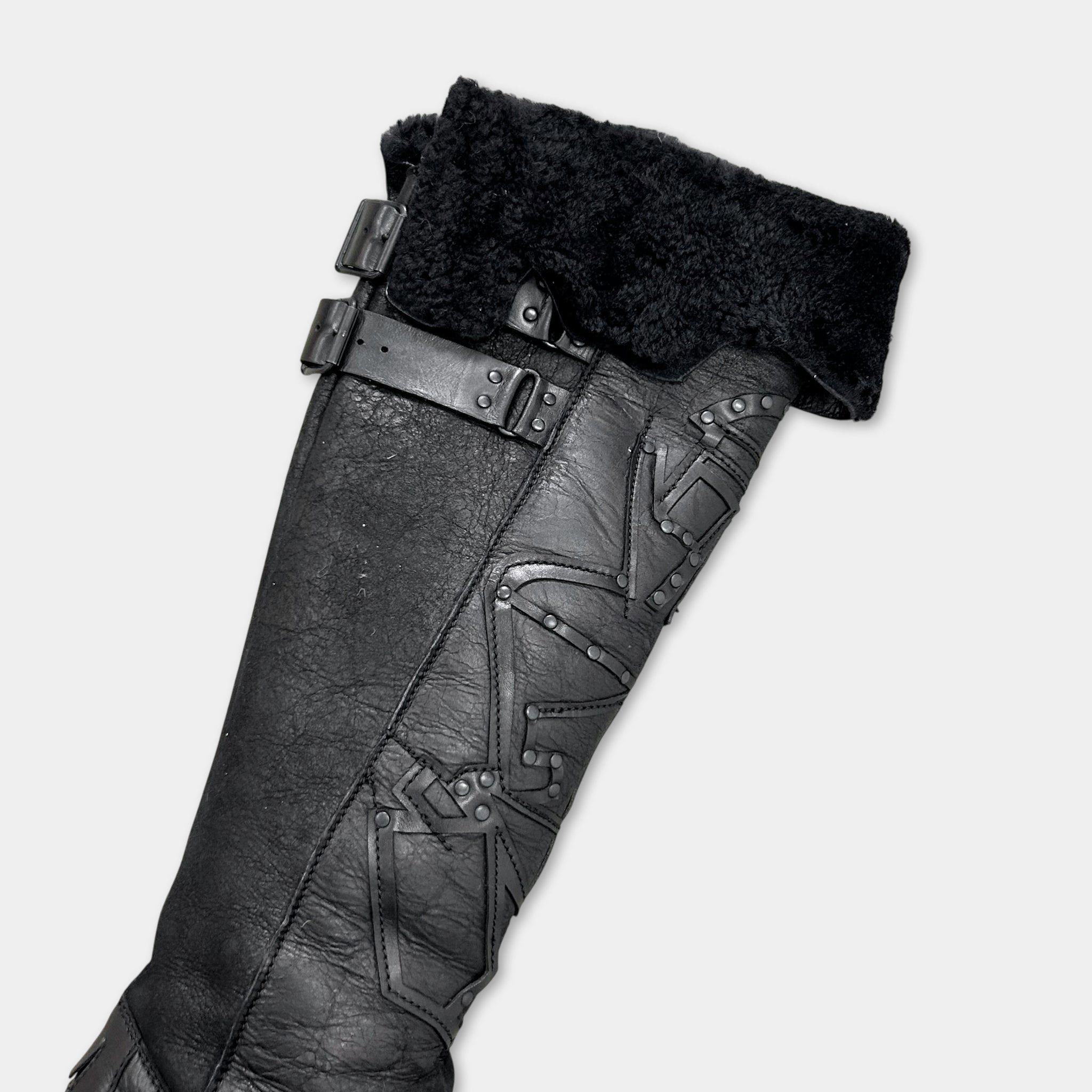 Marithe + Francois Girbaud Marithé + François Girbaud Archive Studded Leather Shearling Size US 6.5 / IT 36.5 - 2 Thumbnail