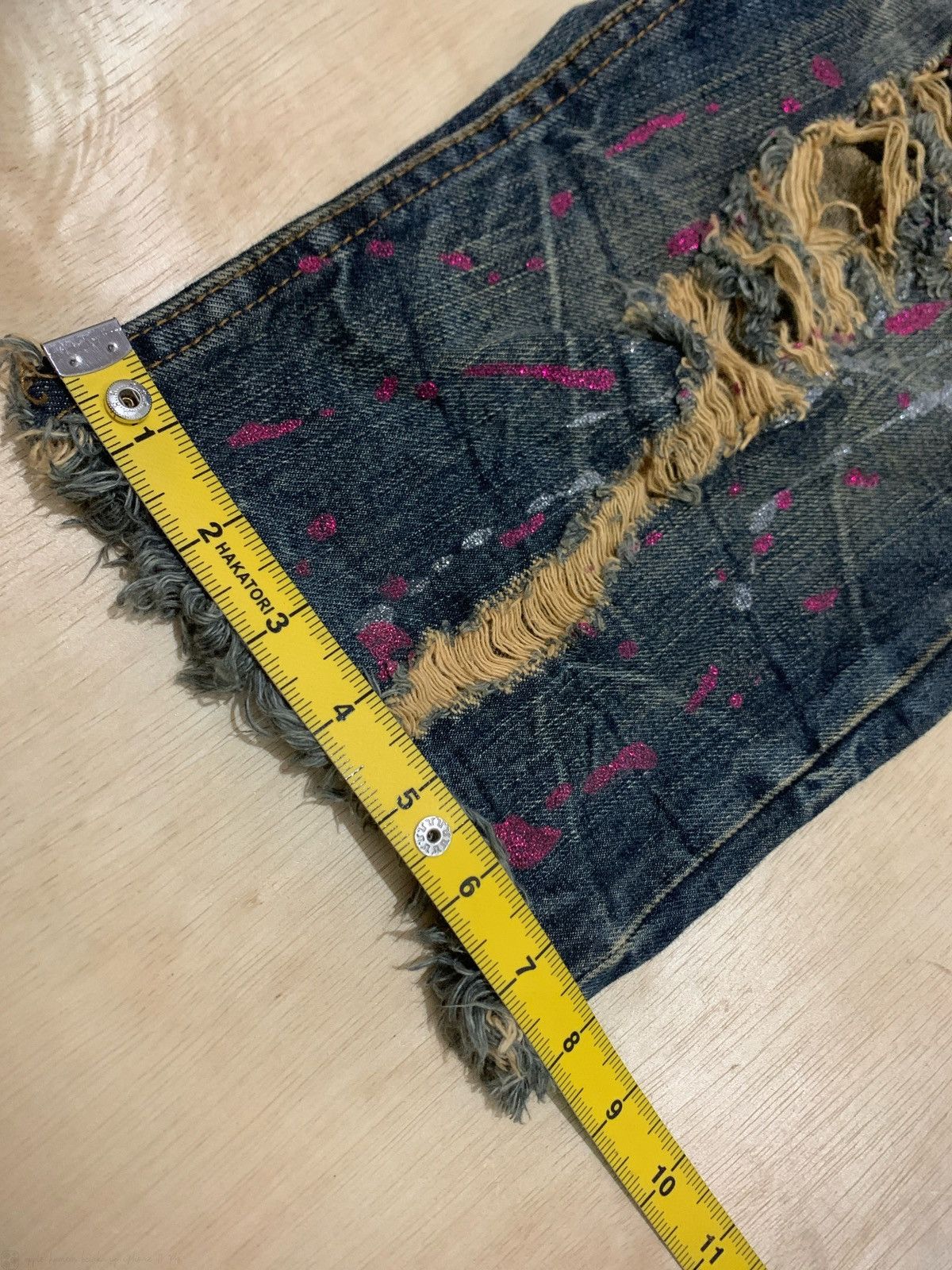 20471120 Distressed Denim kui Painter Ifsixwasnine Style Jeans Size US 33 - 15 Thumbnail