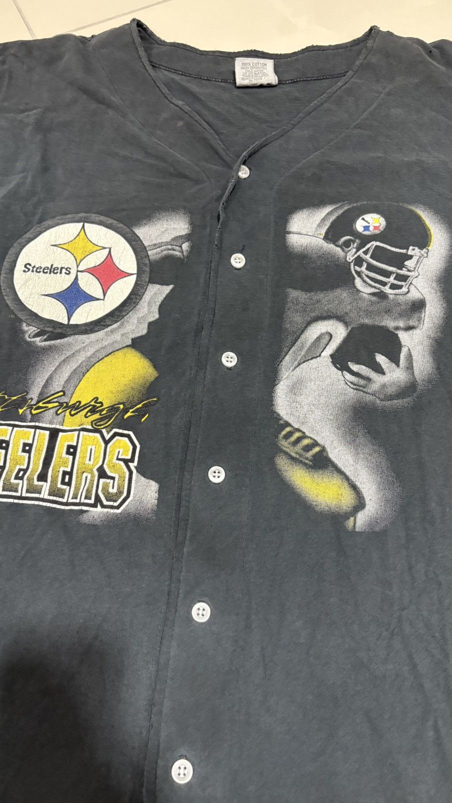 Vintage Vintage Pittsburgh Steelers shirt button faded Size US L / EU 52-54 / 3 - 3 Thumbnail