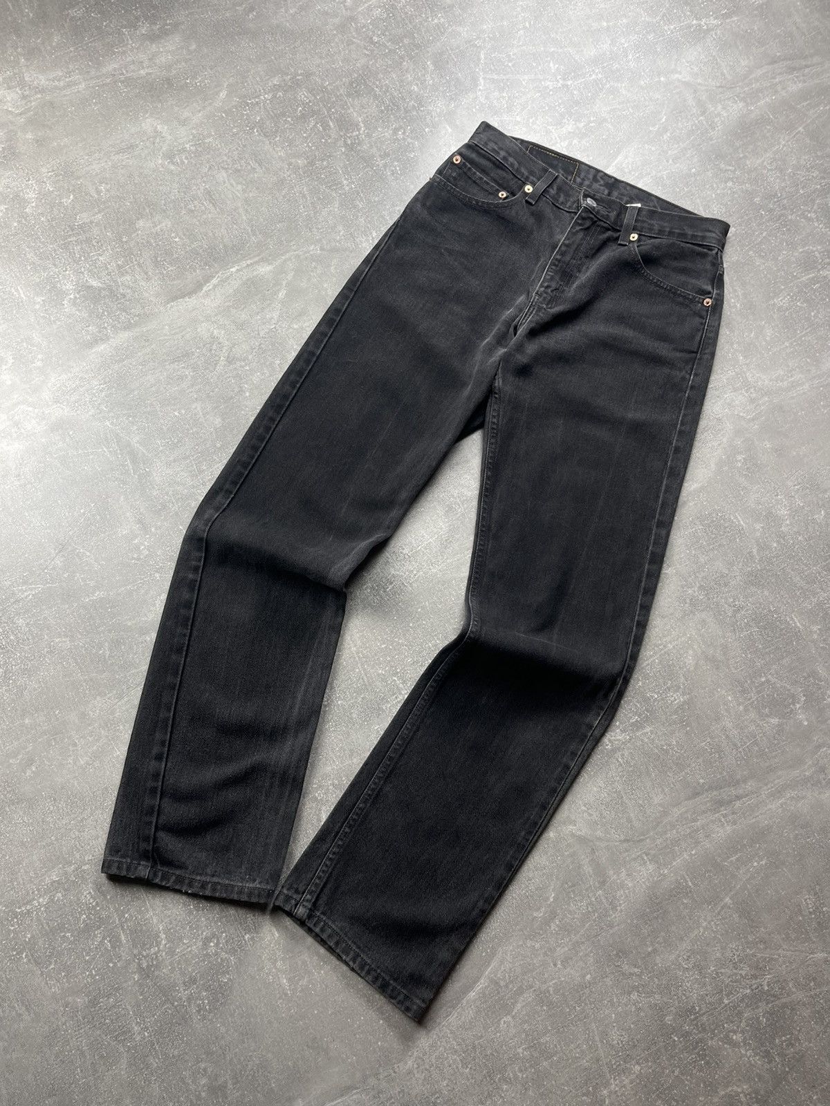 Levi's Levi Strauss & Co. 505 Regular Fit Black Denim Jeans 2000’s Size US 29 - 7 Thumbnail