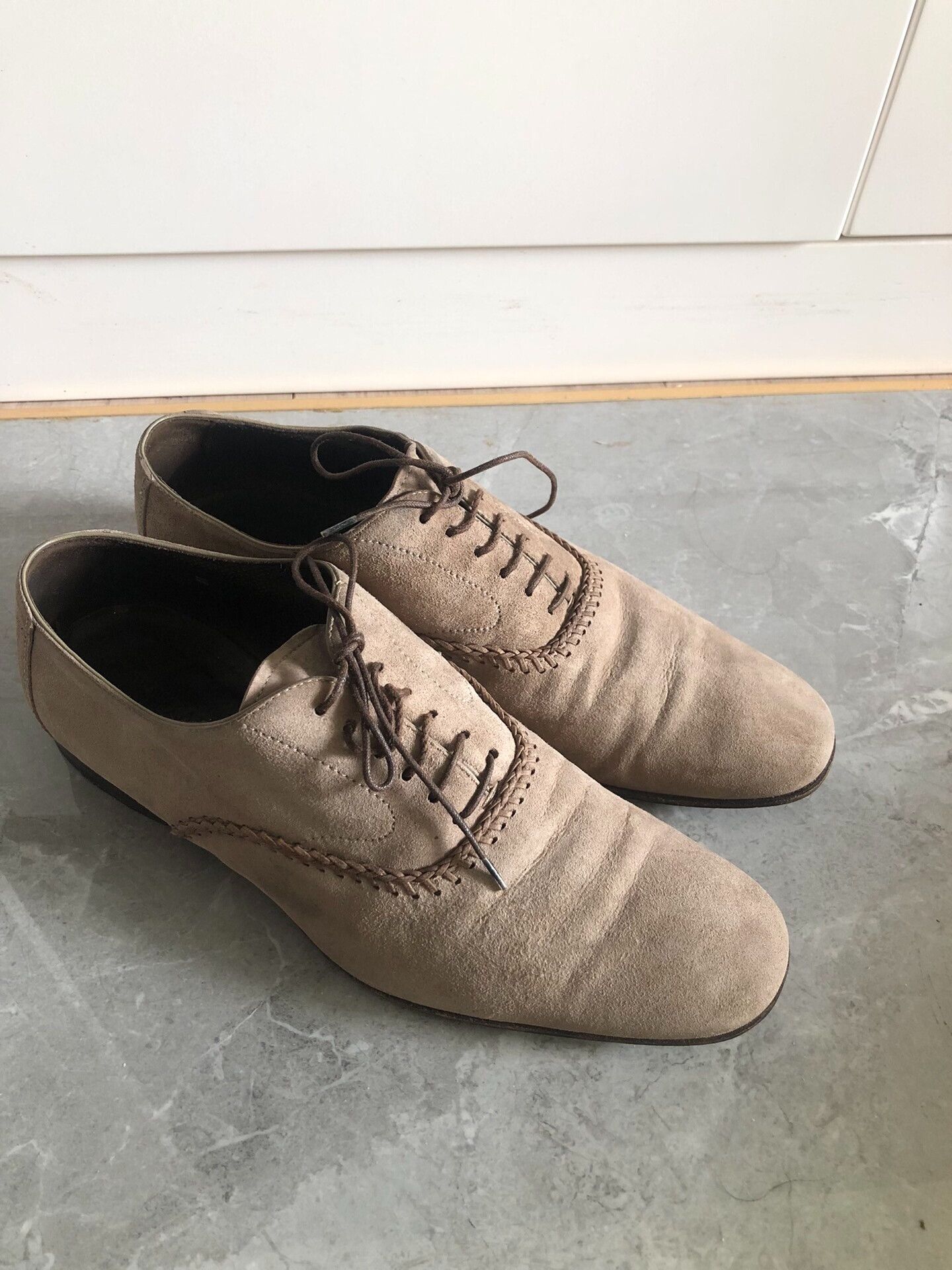 Giorgio Armani Giorgio Armani Men's Handmade Leather Shoes Size US 6.5 / EU 39-40 - 1 Thumbnail
