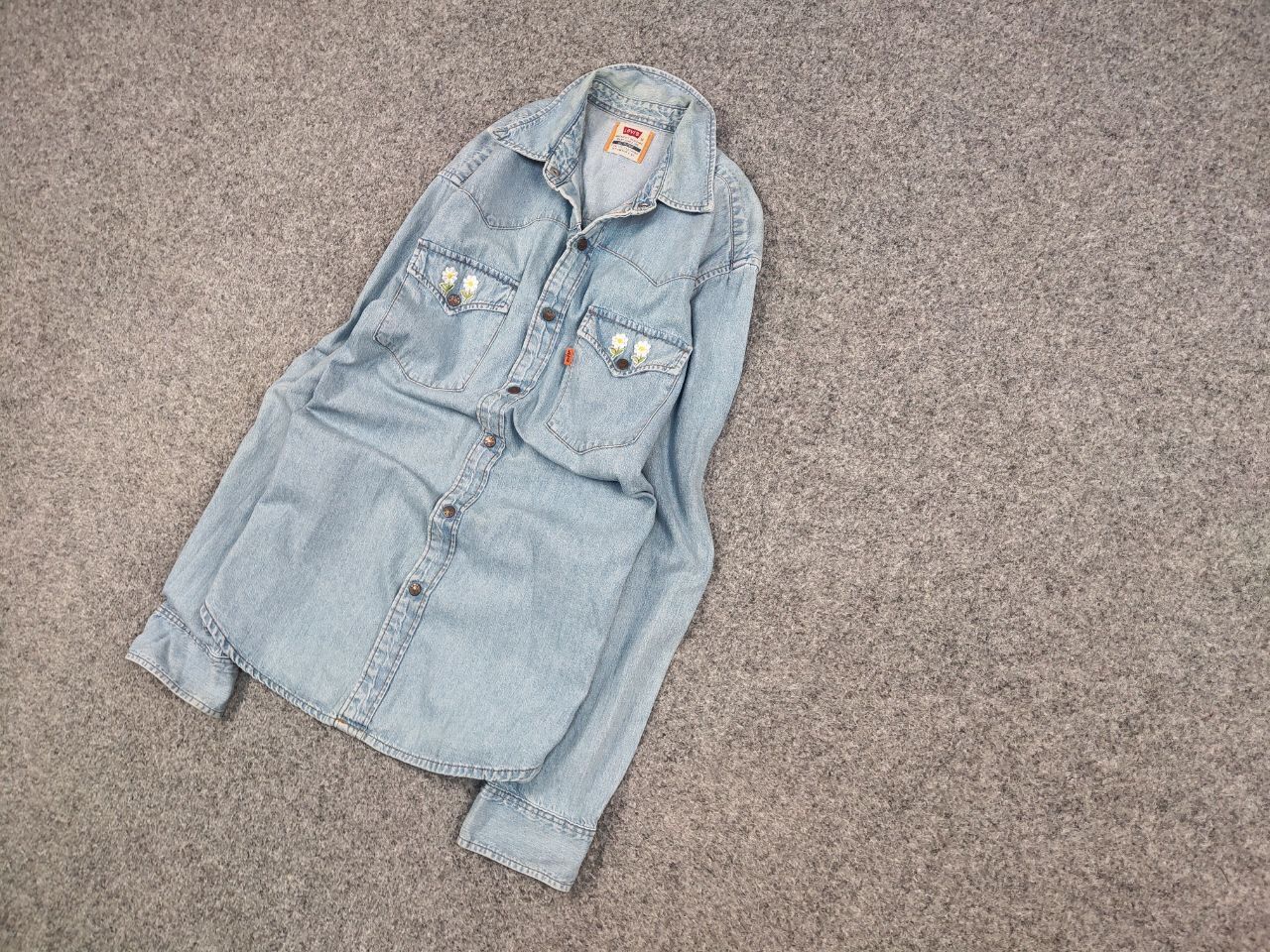 Levi's Vintage 90's Levis Orange Tab denim Classic Buttons Shirt Size US M / EU 48-50 / 2 - 4 Thumbnail