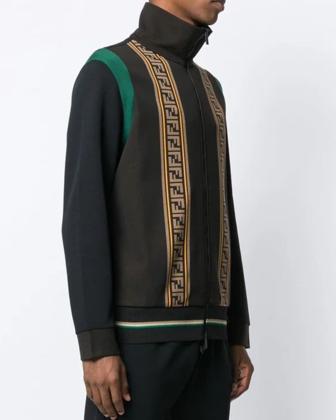 Fendi Fendi Kenya Barris Brown Knit Track Jacket Size L Size US L / EU 52-54 / 3 - 9 Thumbnail