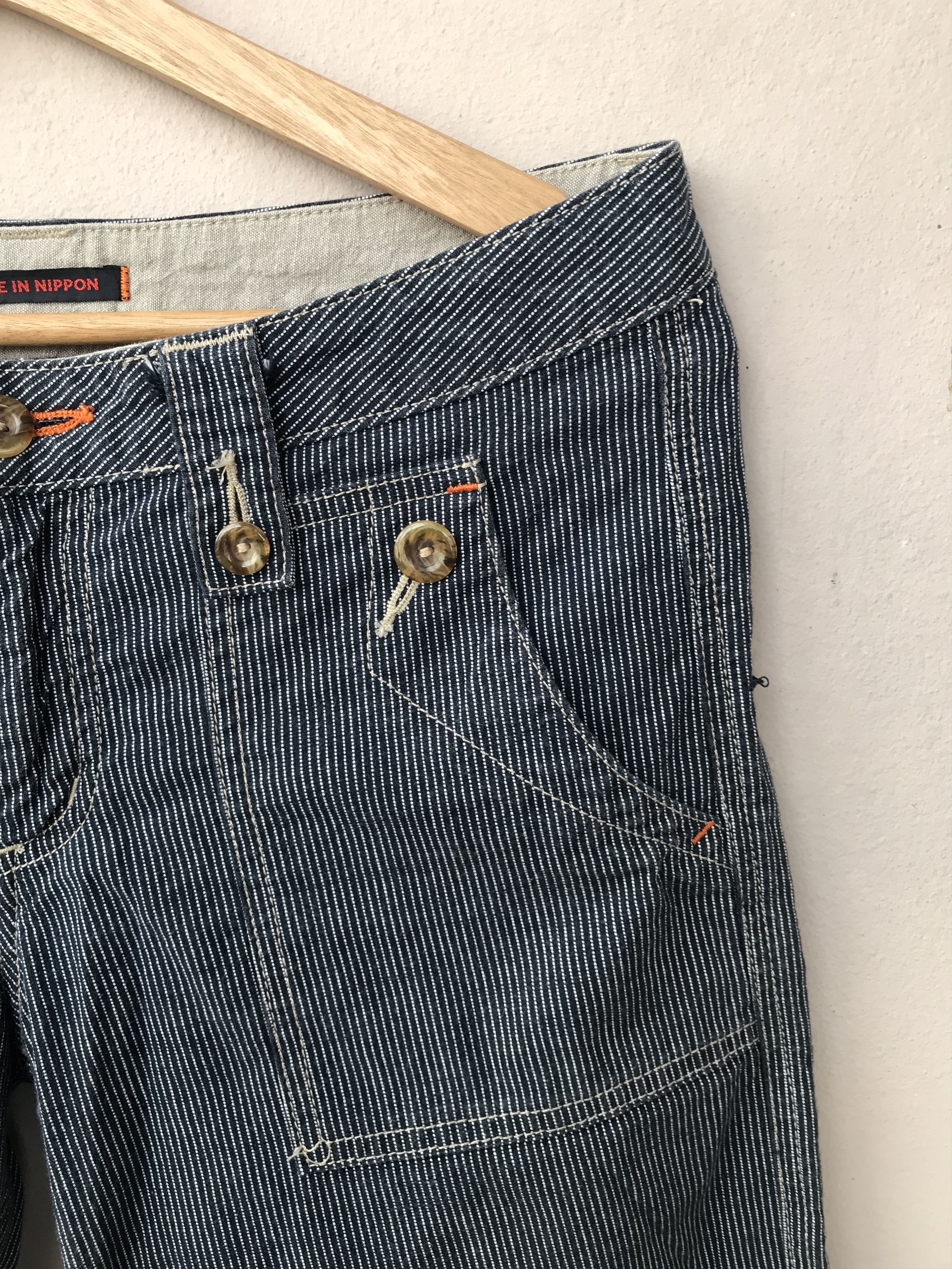 Japanese Brand Vintage Et Boite Stripe Short Pants Size US 32 / EU 48 - 2 Thumbnail