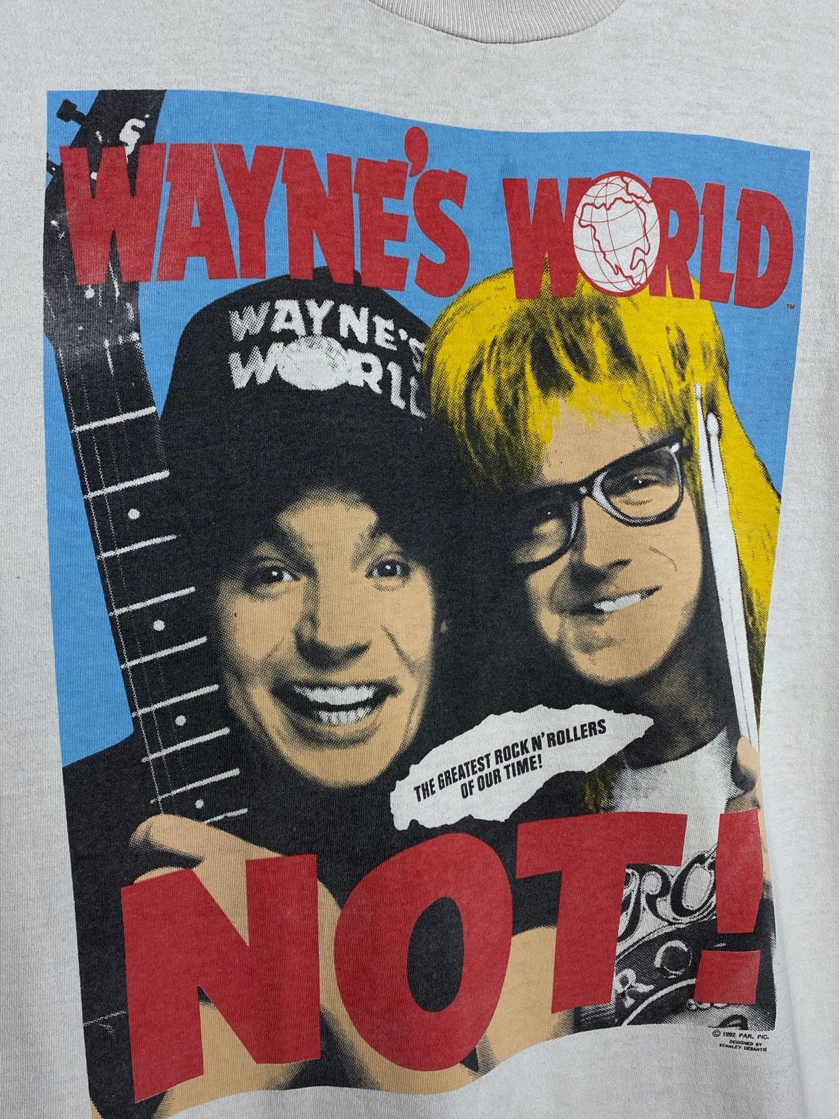 Fruit Of The Loom Vintage 90s Wayne's World 1992 Movie Promo Stanley Desantis Size US XL / EU 56 / 4 - 3 Thumbnail