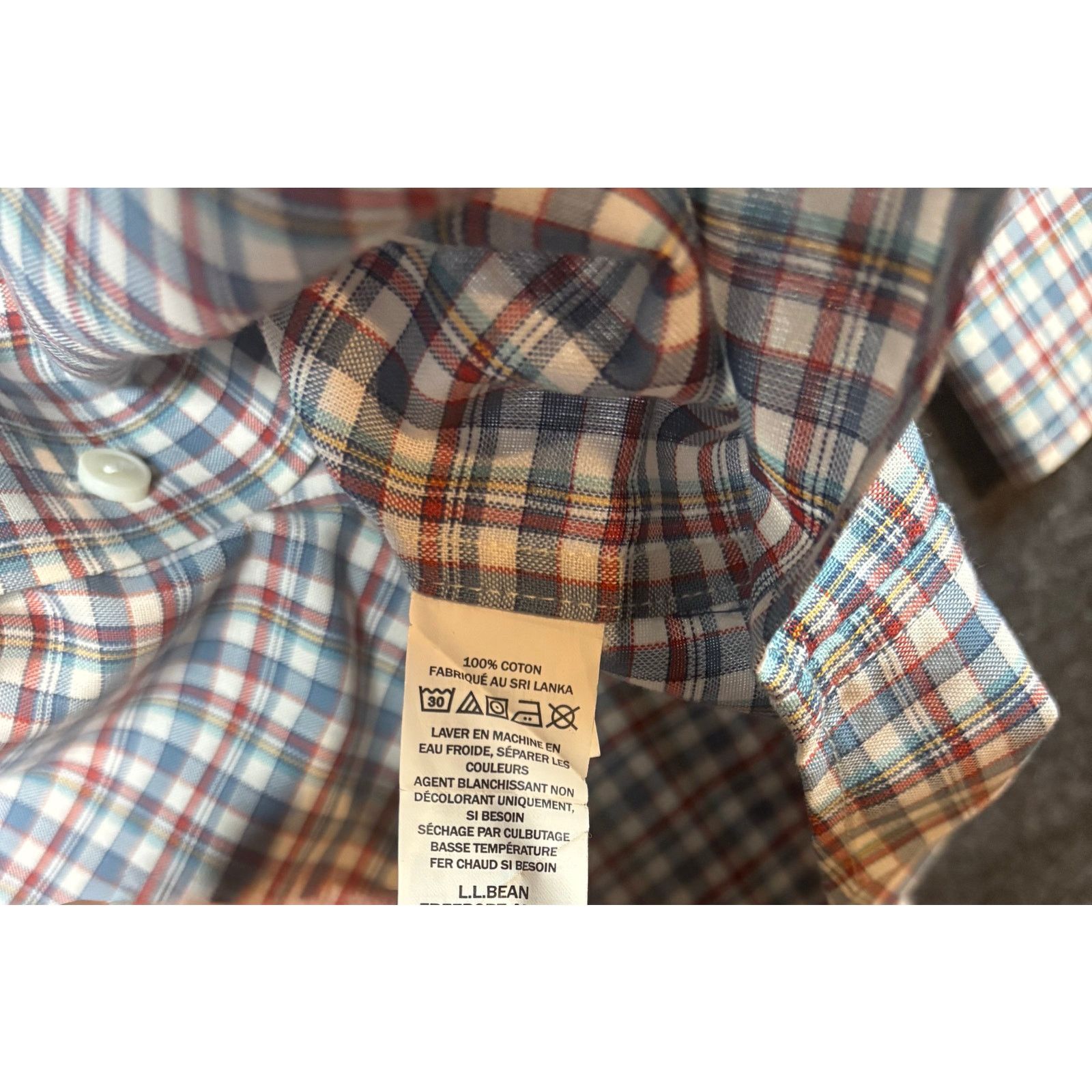 L.L. Bean L.L.Bean Plaid Button Down Shirt Men XL Traditional Fit 0473 Size US XL / EU 56 / 4 - 5 Thumbnail