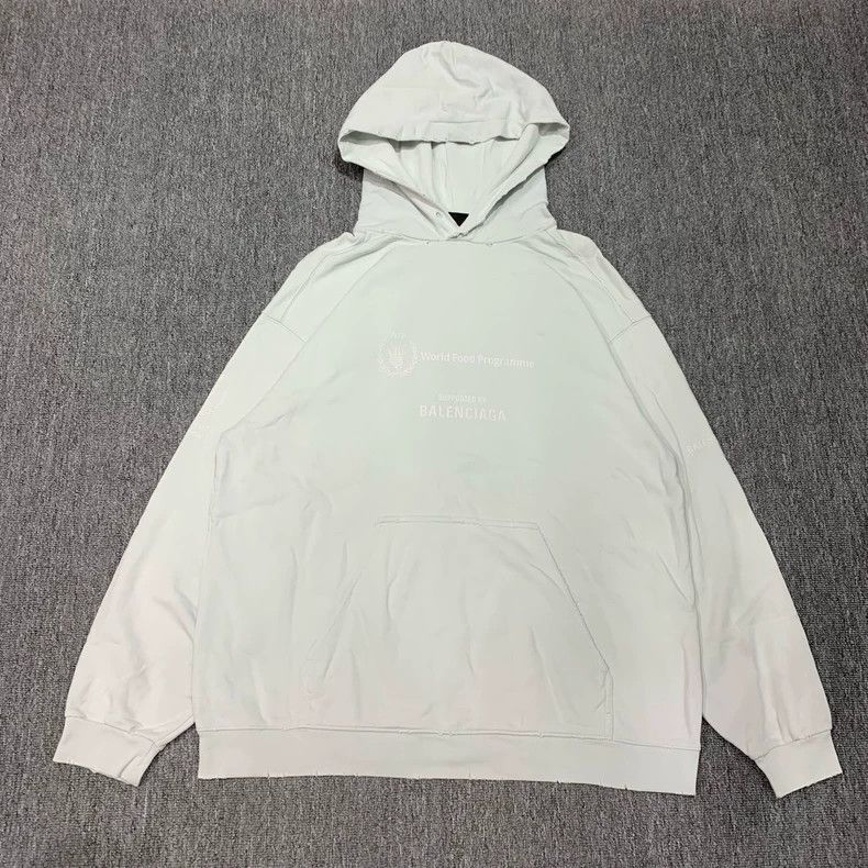 Balenciaga Balenciaga Beige and green grain hoodie sweatshirt Size US M / EU 48-50 / 2 - 1 Thumbnail