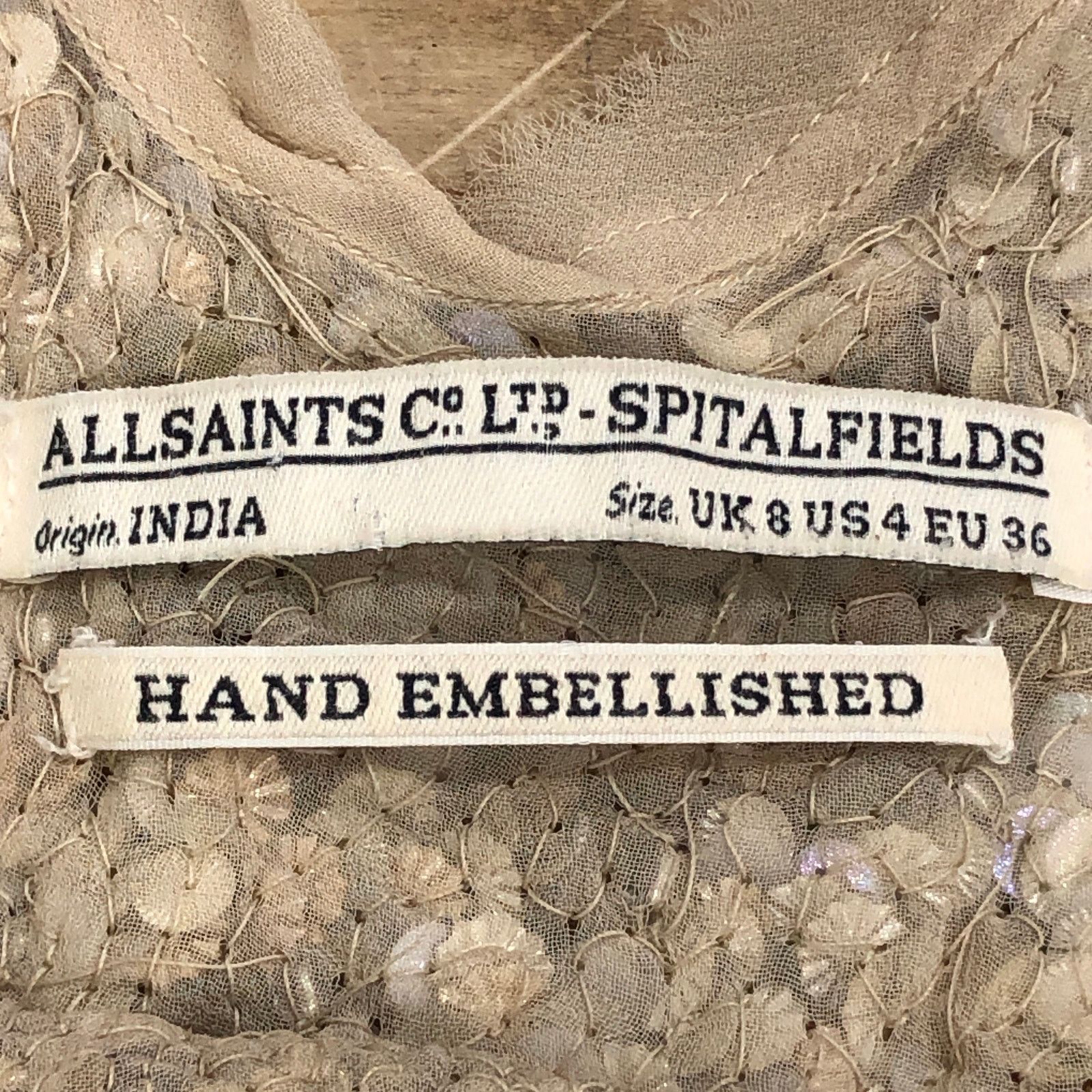 Allsaints Allsaints All Saints Size 4 Top Restrain Beaded TINY FLAW Size S / US 4 / IT 40 - 12 Thumbnail