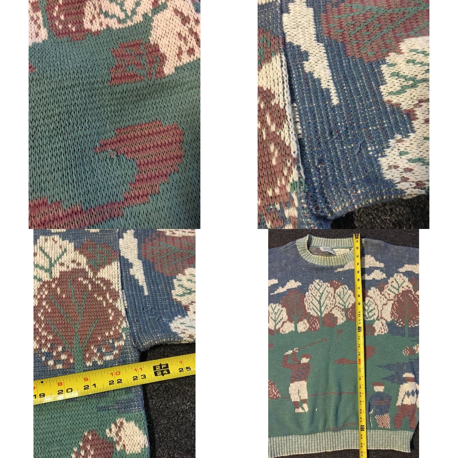 Vintage VINTAGE 90s Waterfront Workshop Golf All Over Print Sweater M USA Sport Sailing 80s Size US M / EU 48-50 / 2 - 8 Thumbnail
