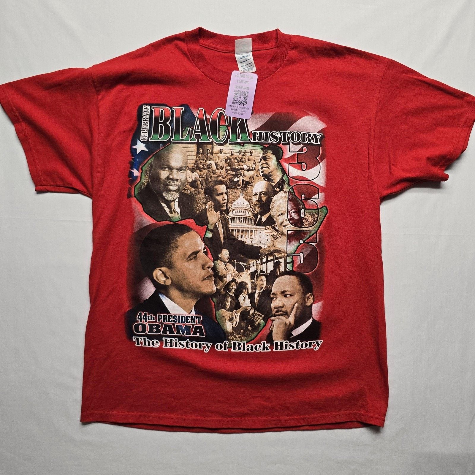 Delta Black History Timeline XL Obama MLK Rosa Parks Douglass Tee Size US XL / EU 56 / 4 - 6 Thumbnail