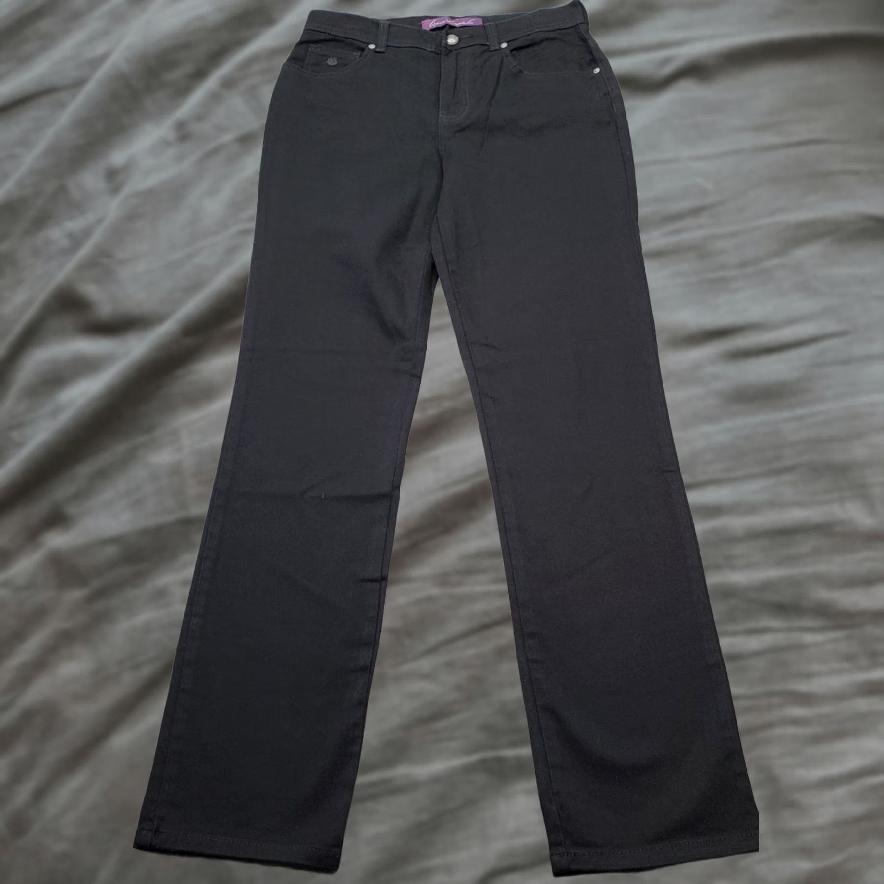 Gloria Vanderbilt Gloria Vanderbilt Amanda Jeans Womens Size 4 Black Stretch Classic Fit Tapered Leg Denim 5-Pocket Women's Jeans Size 27" / US 4 / IT 40 - 1 Thumbnail
