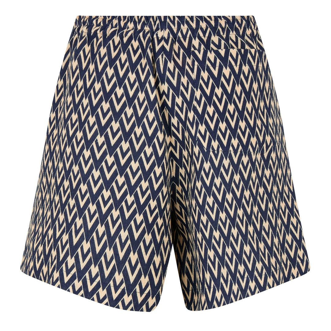 Valentino o1g2r1mq0526 V Emblem Shorts in Navy/Cream Size US 32 / EU 48 - 2 Thumbnail