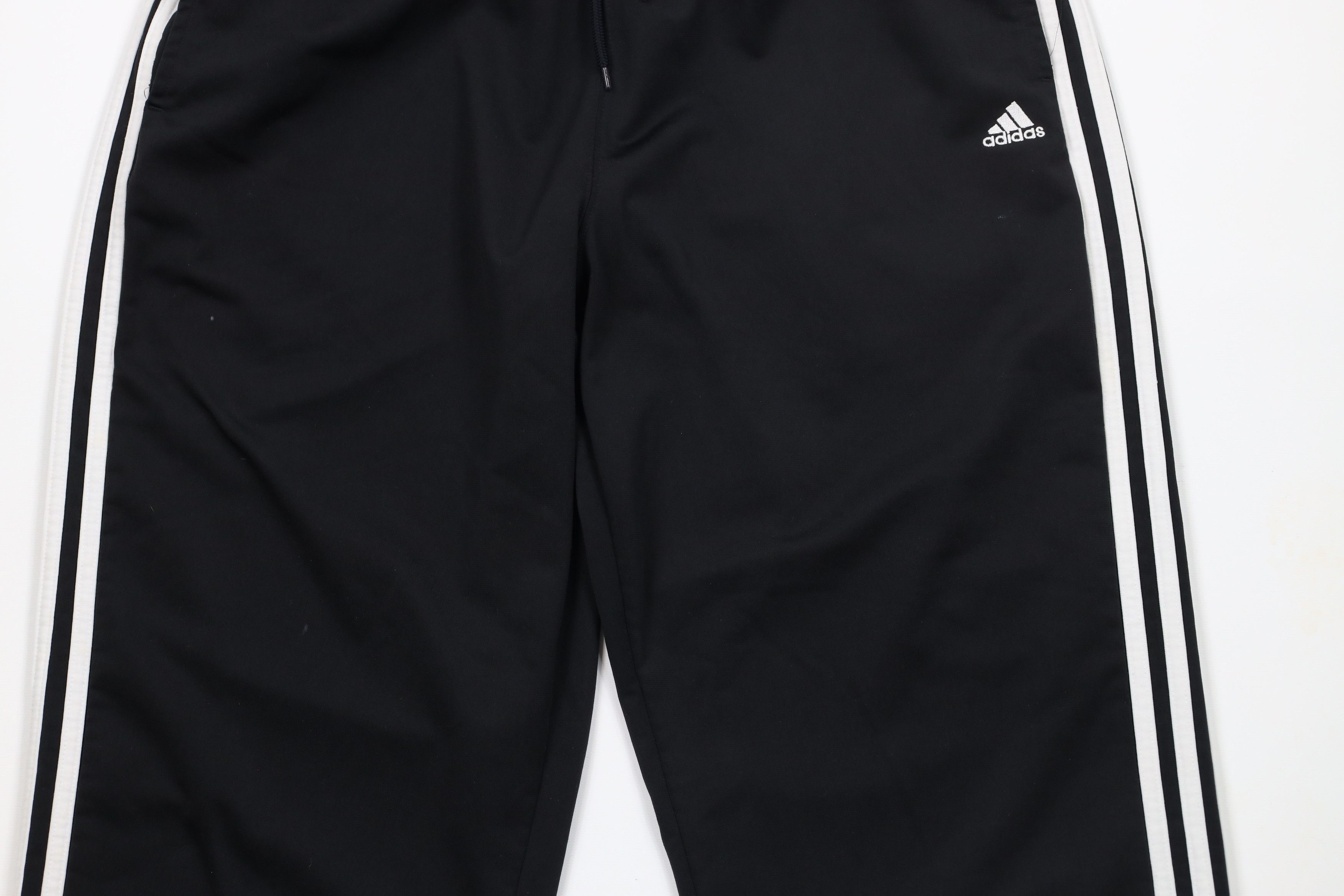 Adidas Vintage Y2K Adidas Striped Wide Leg Sweatpants Pants Black Size US 34 / EU 50 - 3 Thumbnail