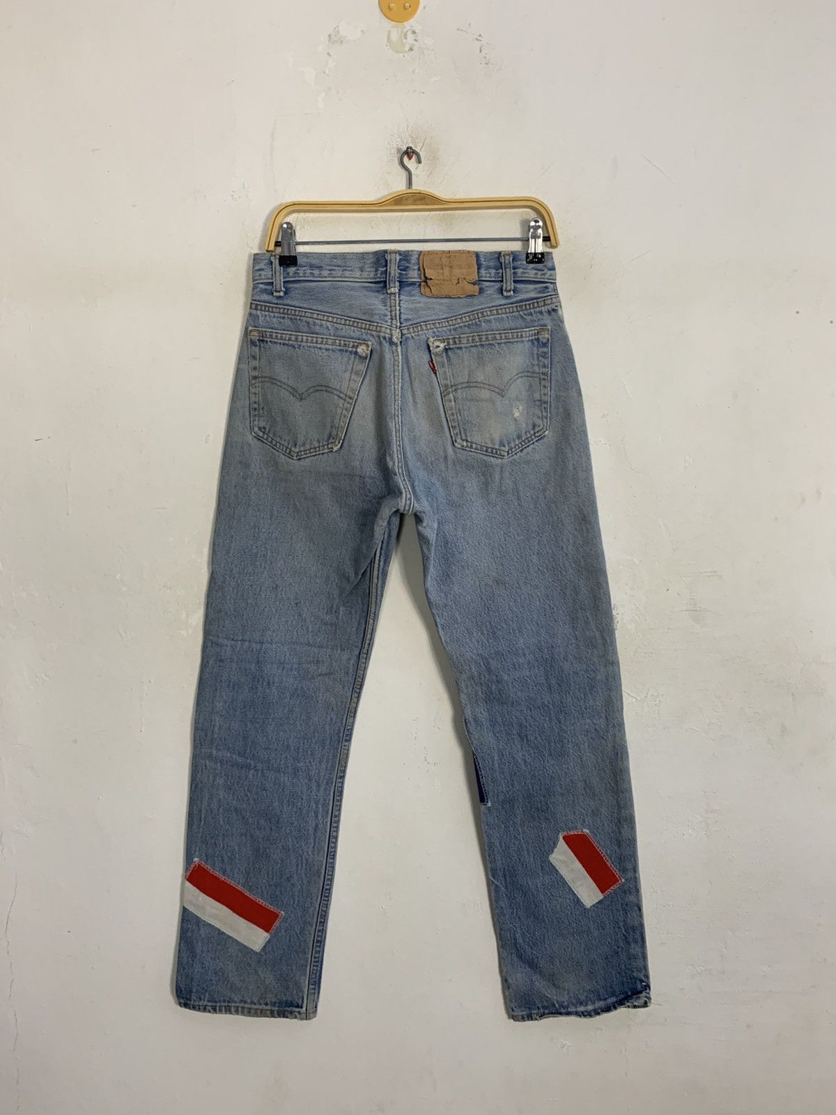 Levi's Levis Strauss Lot 501 Patchwork Indigo Denim Straight Cut Size US 30 / EU 46 - 4 Thumbnail
