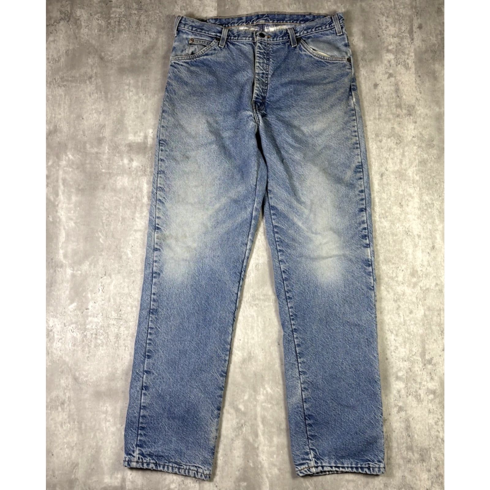 Dickies VINTAGE Dickies Jeans Light Wash 90s Flannel Lined 36x33 Men Cotton Relaxed Straight Blue 90s Theme Size US 36 / EU 52 - 3 Thumbnail
