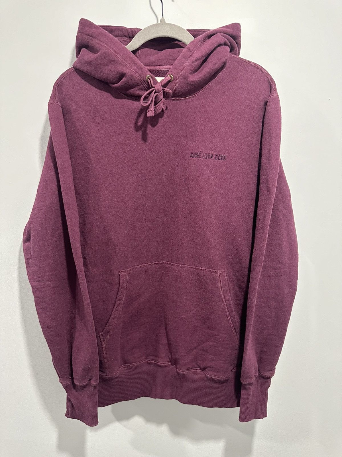 image of Aime Leon Dore Uniform Hoodie in Burgundy, Men's (Size Medium)