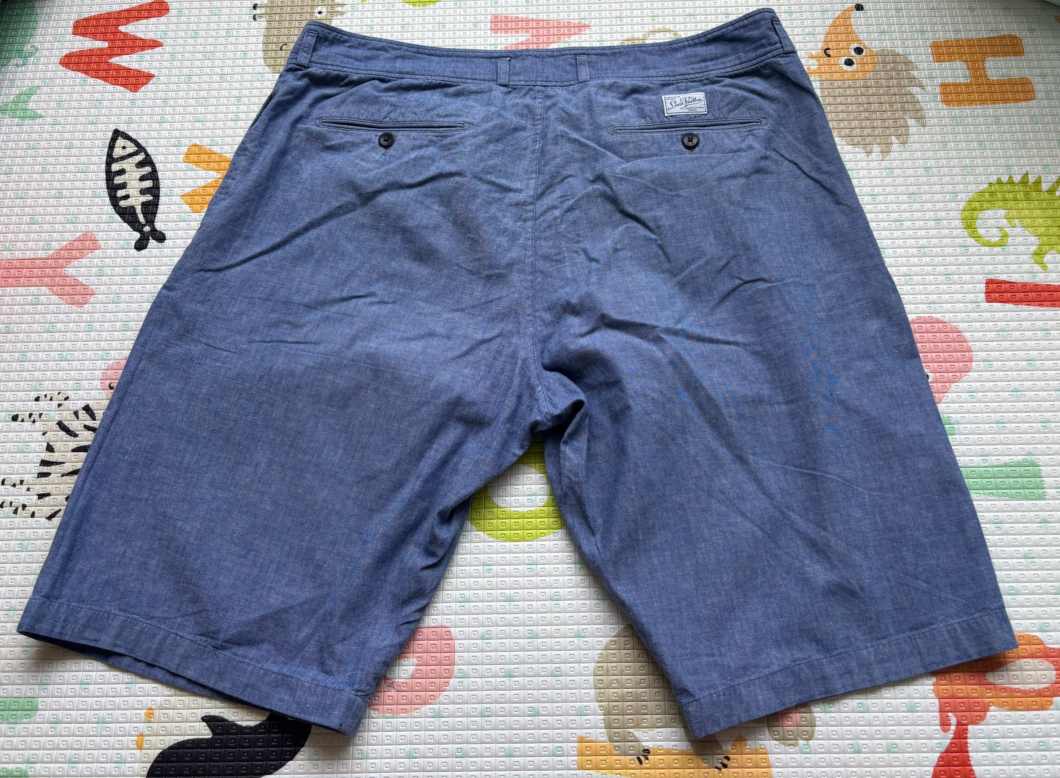 Louis Vuitton Louis Vuitton Blue Cotton Chambray Shorts 39-40 Size US 32 / EU 48 - 4 Thumbnail
