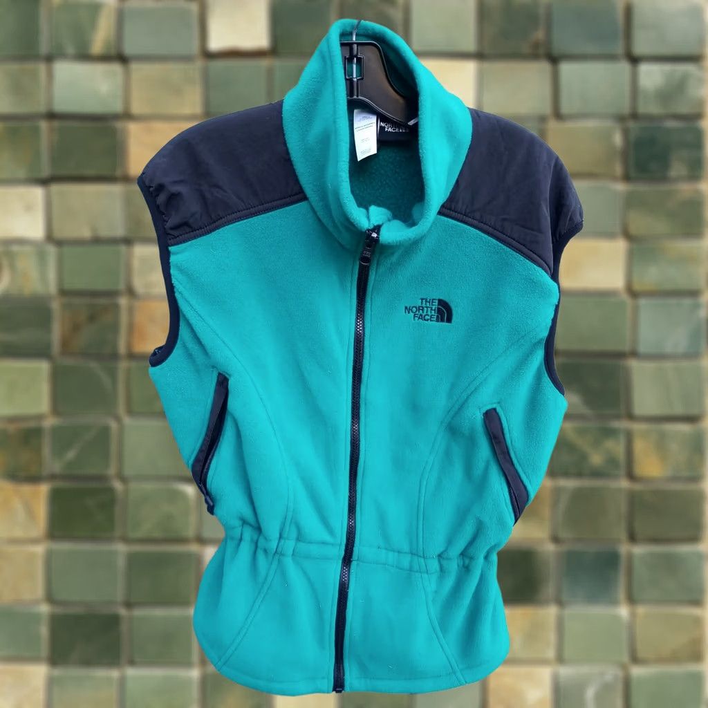 The North Face VINTAGE The North Face Womens USA Made 90s Retro Fleece Vest Full Zip Large Green Size L / US 10 / IT 46 - 1 Thumbnail