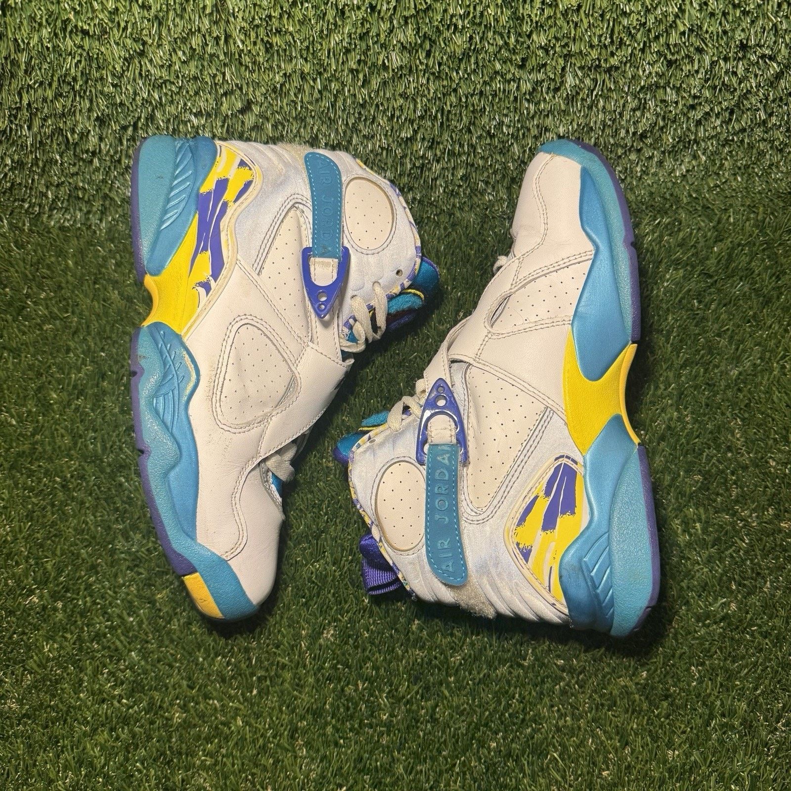 Jordan Brand Size 6 - Air Jordan 8 Retro White Aqua W Size US 6 / IT 36 - 3 Thumbnail
