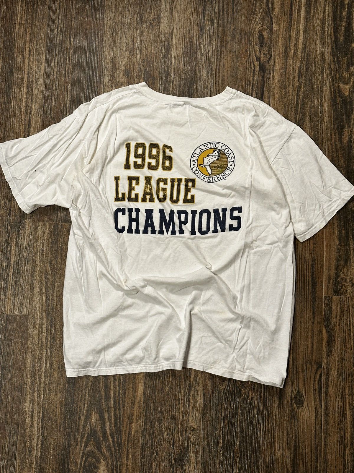 Russell Athletic VTG 1996 Georgia Tech National Champs Paint Splattered Tee Size US XXL / EU 58 / 5 - 1 Thumbnail